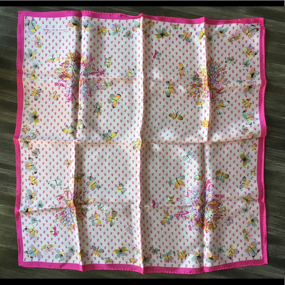 Vintage oscar de la renta scarf, butterfly spring